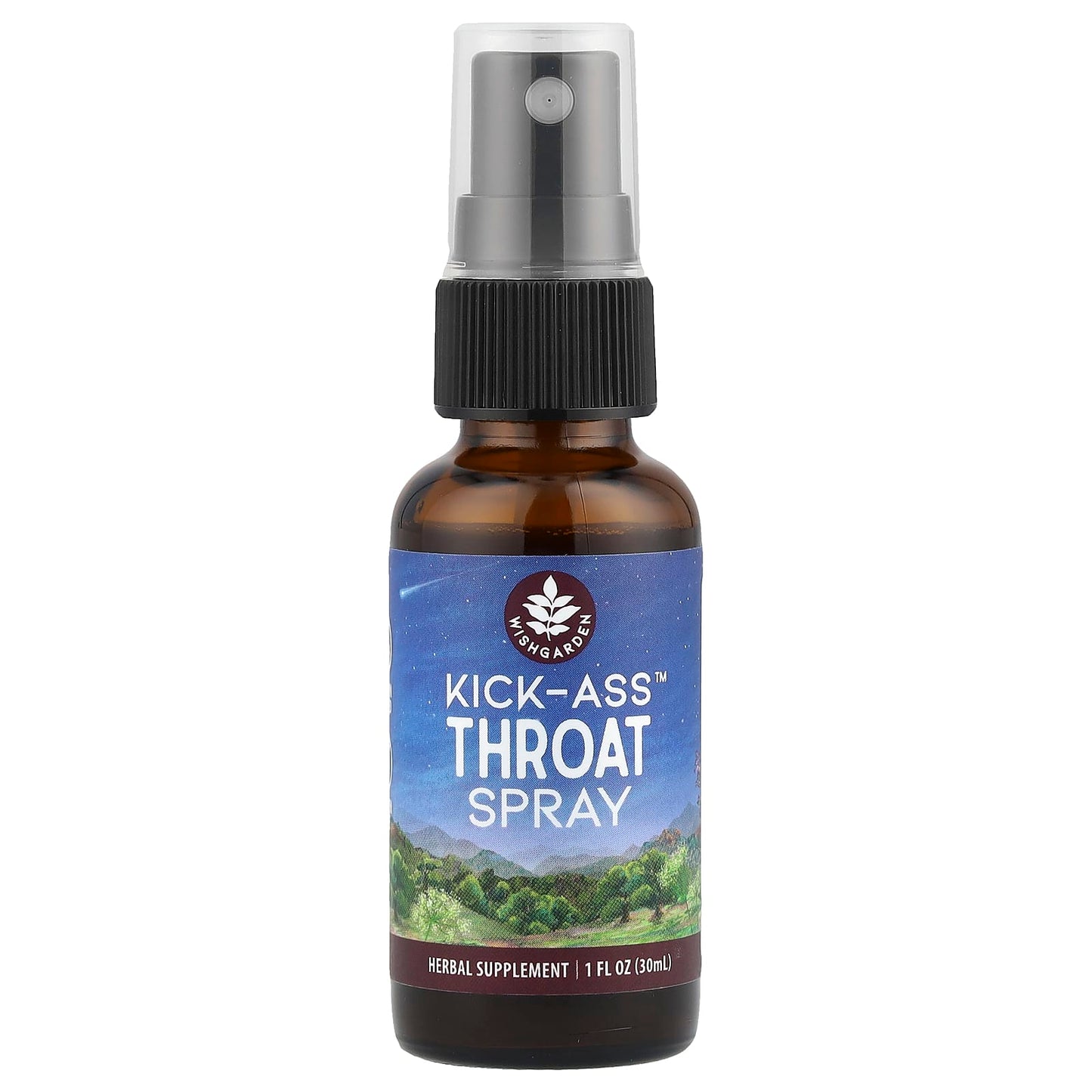 WishGarden Herbs, Kick-Ass™ Throat Spray, 1 fl oz (30 ml) - Image 1