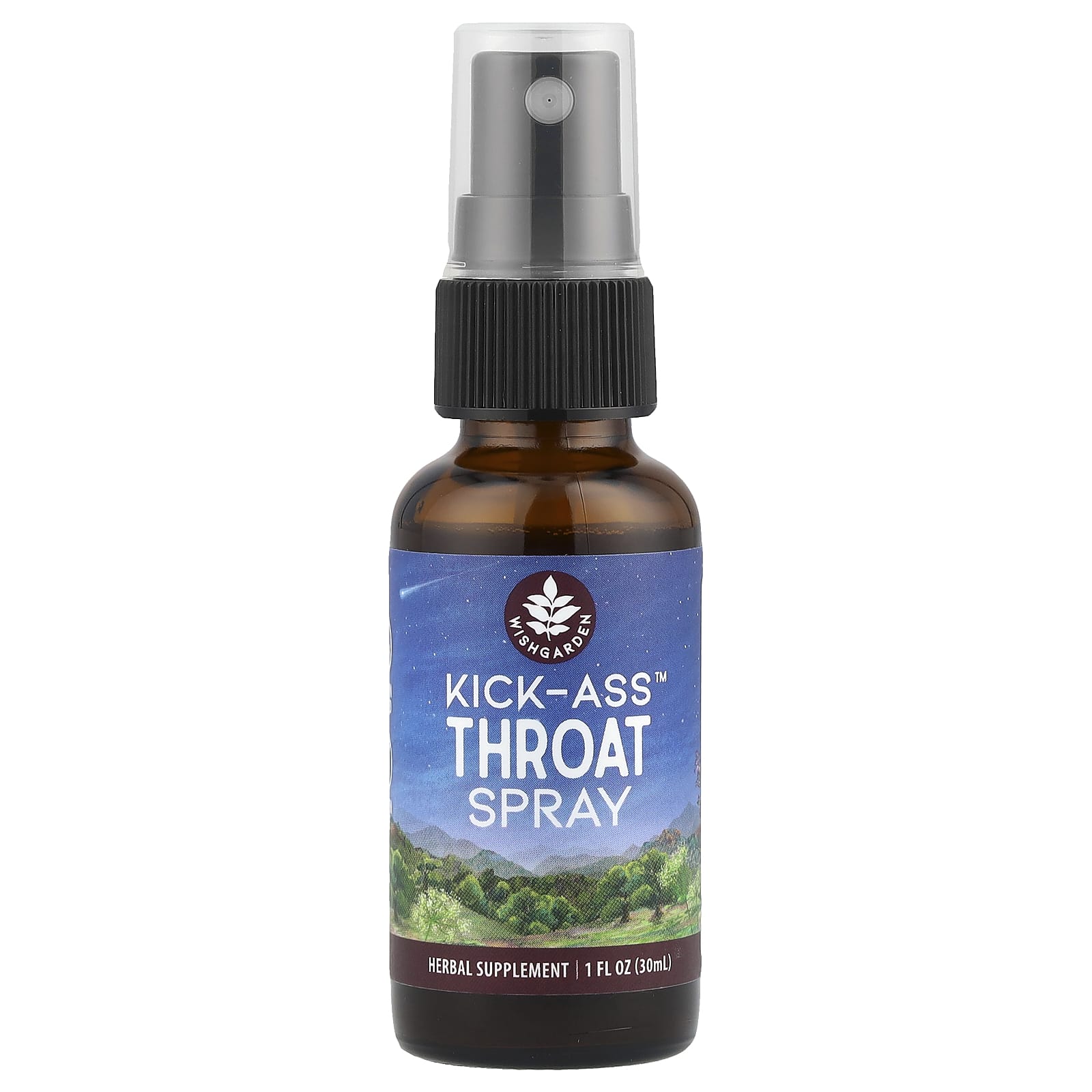 WishGarden Herbs, Kick-Ass™ Throat Spray, 1 fl oz (30 ml) - Image 1