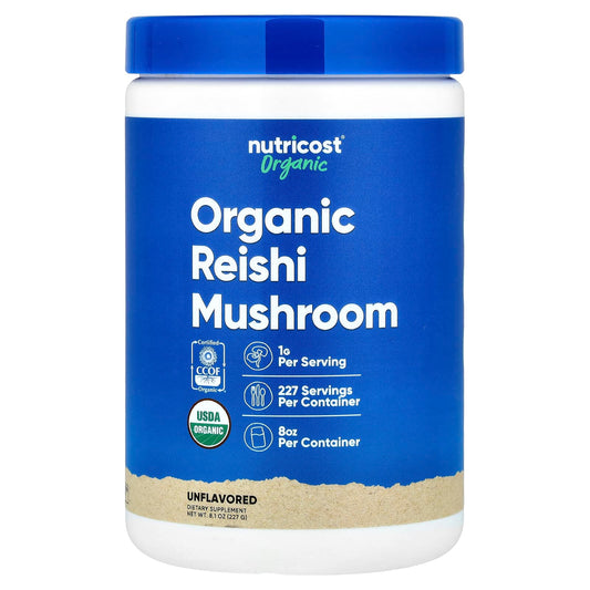Nutricost, Organic Reishi Mushroom, Unflavored, 8.1 oz (227 g) - Image 1