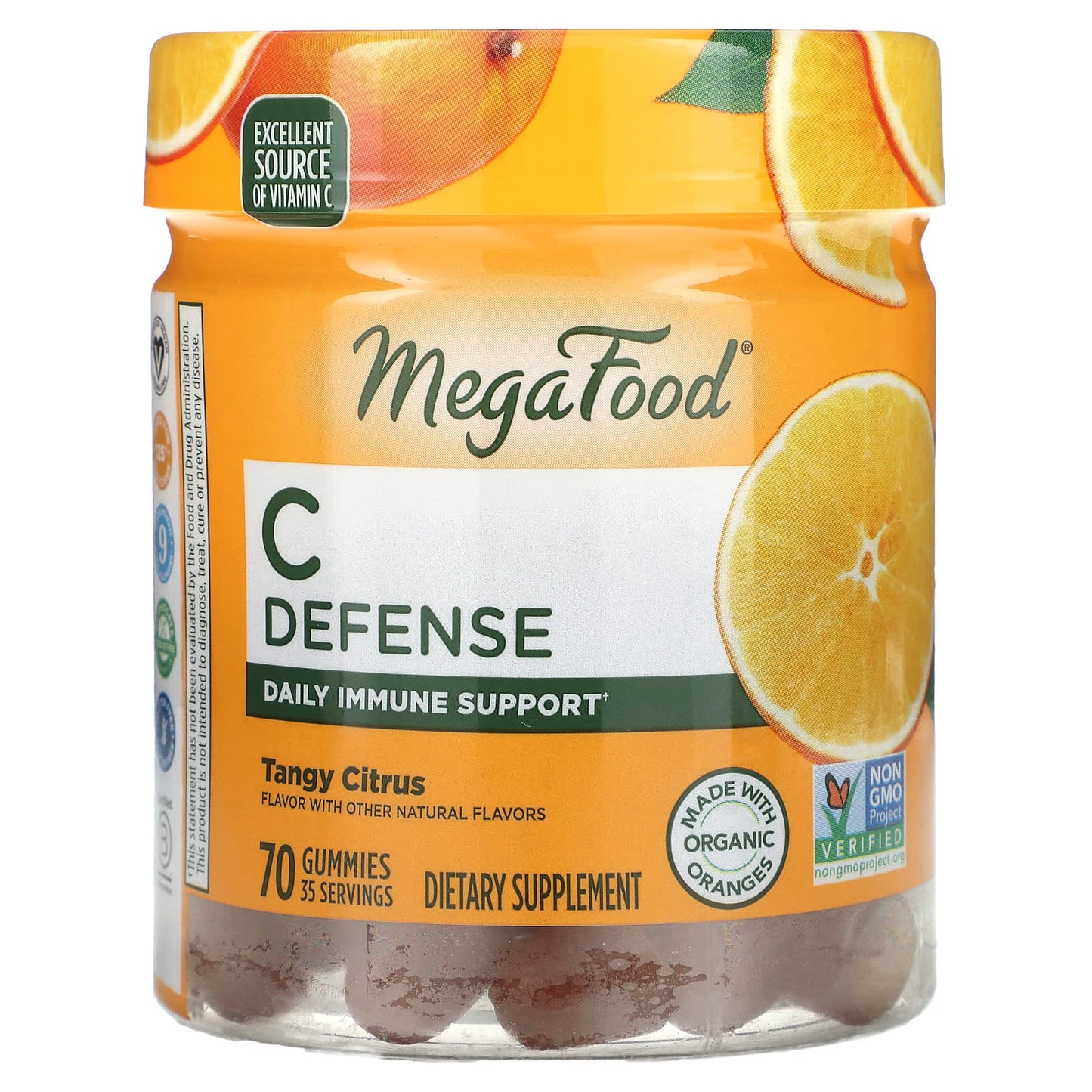 MegaFood, C Defense, Tangy Citrus, 70 Gummies - Image 1