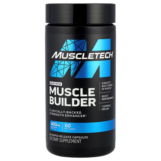 MuscleTech, Platinum Muscle Builder, 400 mg, 60 Rapid-Release Capsules - Image 1