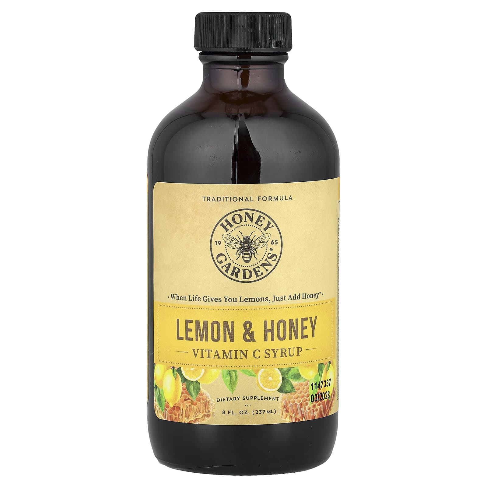 Zand, Vitamin C Syrup, Lemon & Honey, 8 fl oz (237 ml) - Image 1