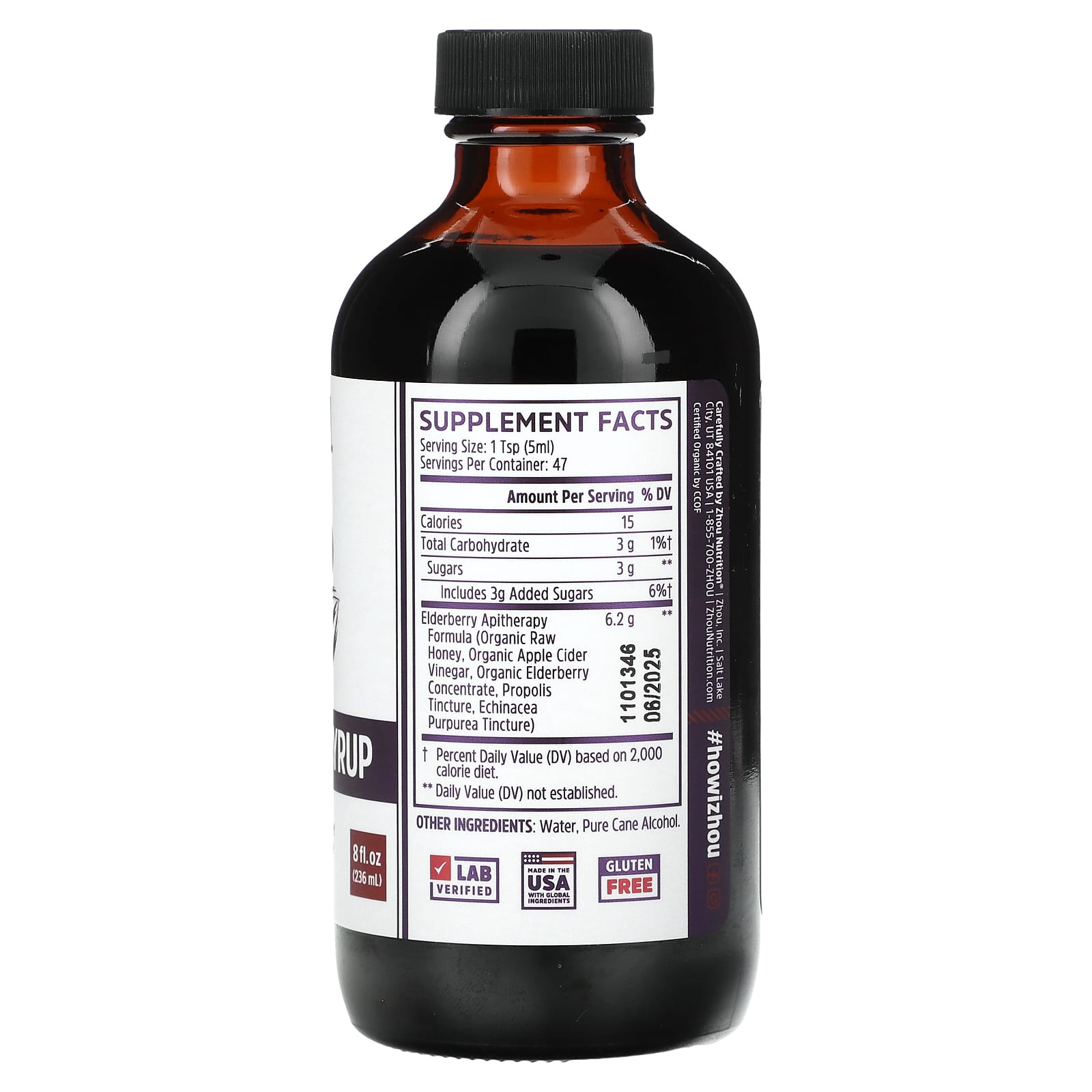 Zhou Nutrition, Elderberry Syrup, 8 fl oz (236 ml) - Image 2