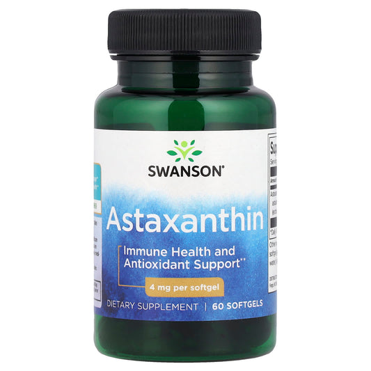 Swanson, Astaxanthin, 4 mg, 60 Softgels - Image 1