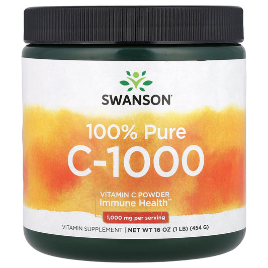 Swanson, 100% Pure C-1000, Vitamin C Powder, 16 oz (454 g) - Image 1