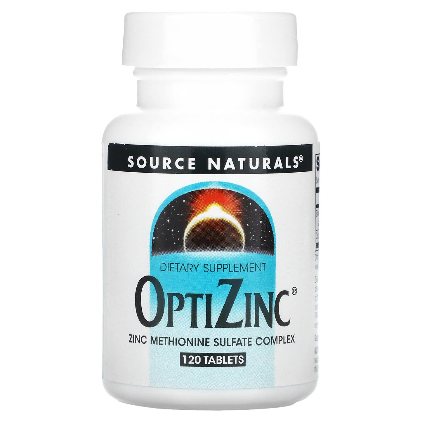 Source Naturals, OptiZinc, 120 Tablets - Image 1
