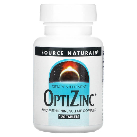 Source Naturals, OptiZinc, 120 Tablets - Image 1