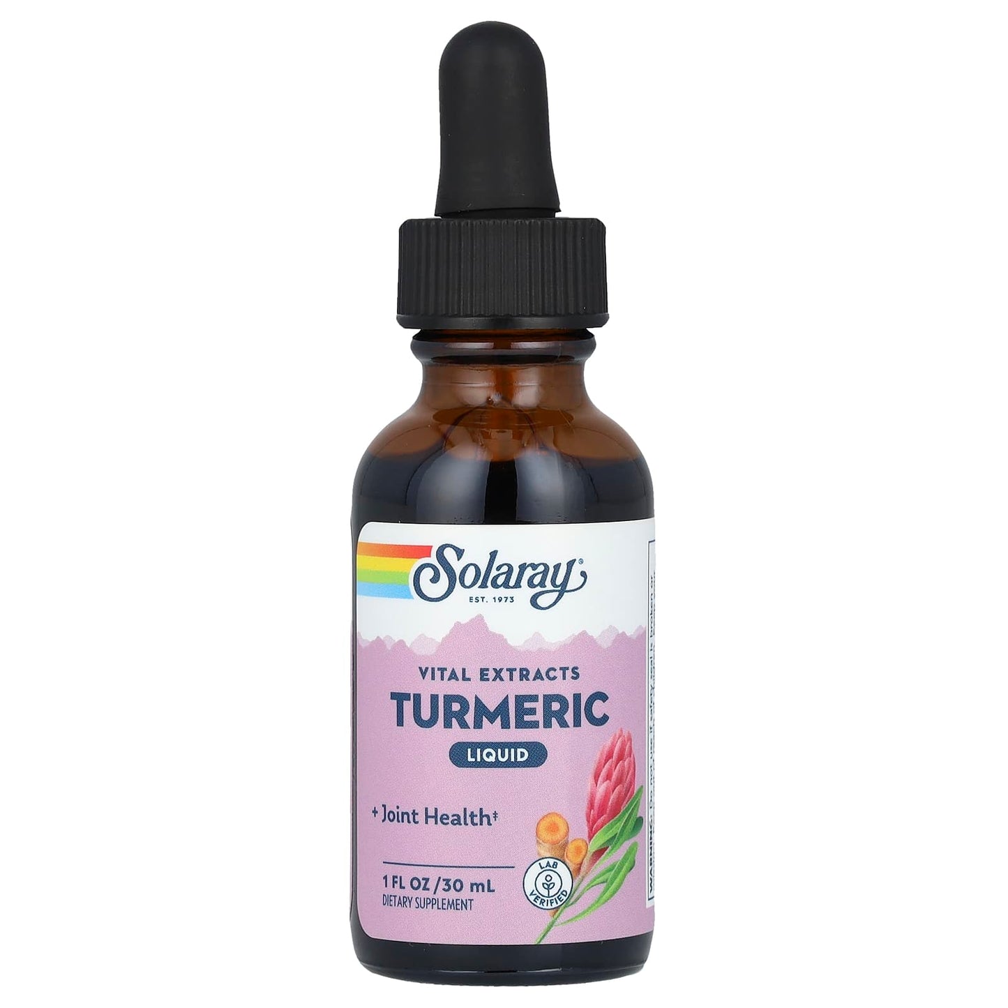 Solaray, Vital Extracts, Turmeric Liquid, 1,000 mg, 1 fl oz (30 ml) - Image 1