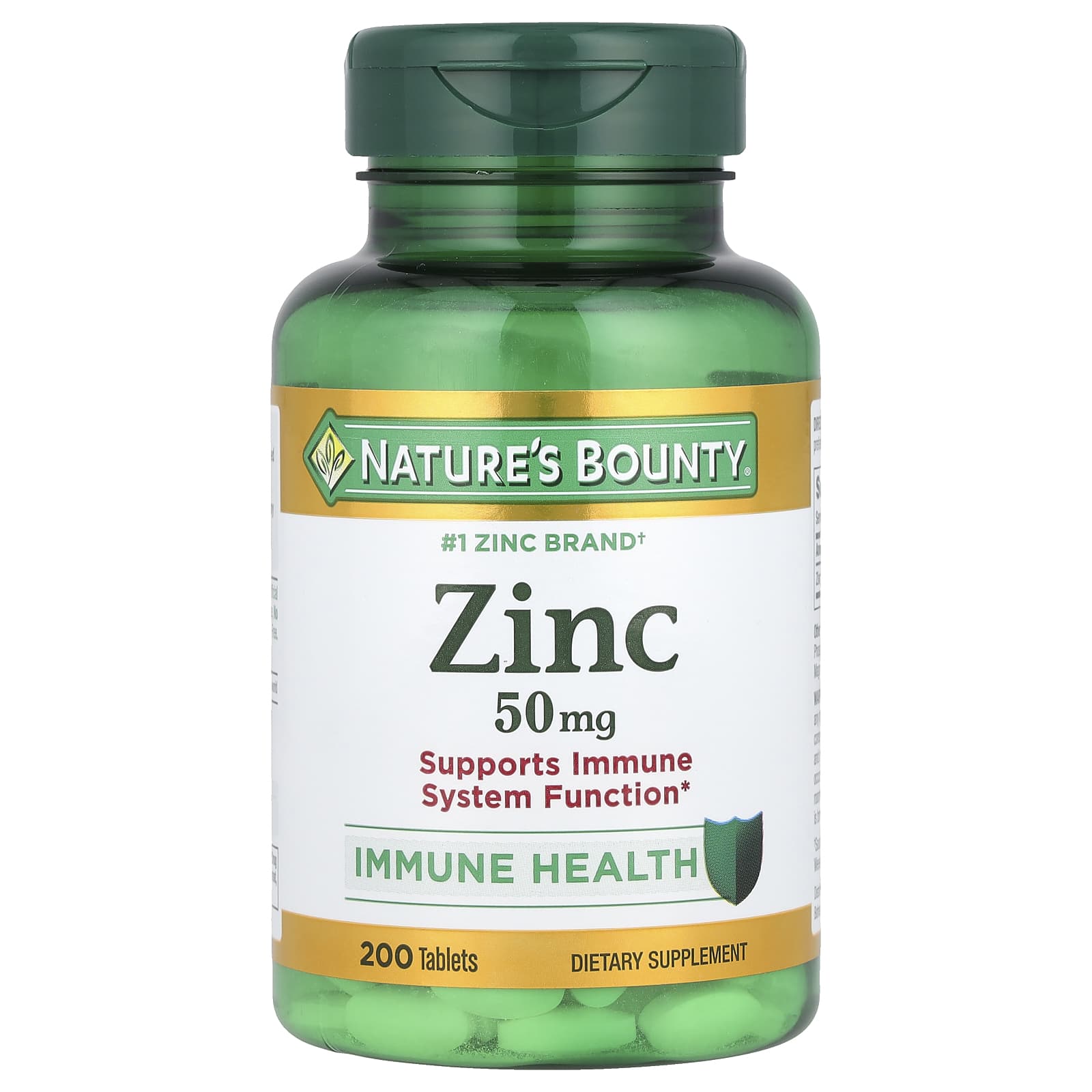 Nature's Bounty, Zinc, 50 mg, 200 Tablets - Image 1