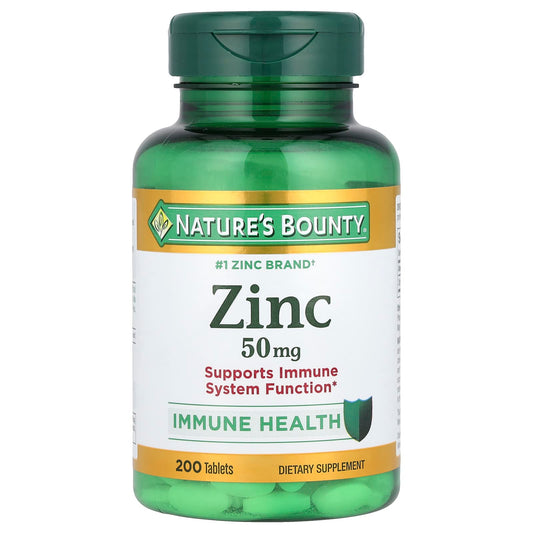 Nature's Bounty, Zinc, 50 mg, 200 Tablets - Image 1