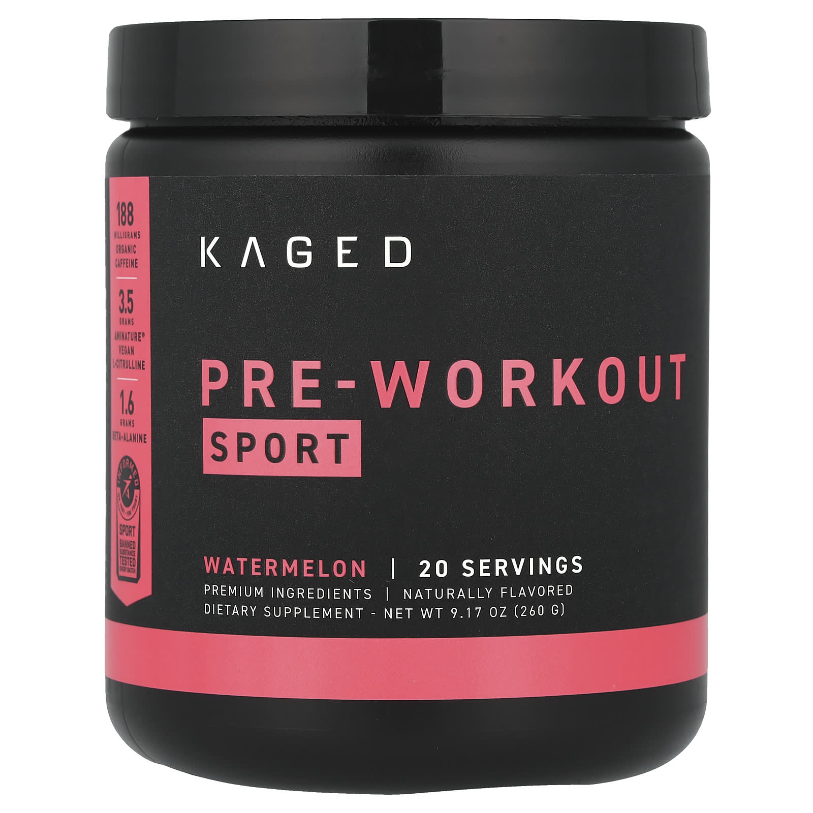 Kaged Pre-Workout Energy & Endurance, Watermelon, 9.17 oz - Image 1