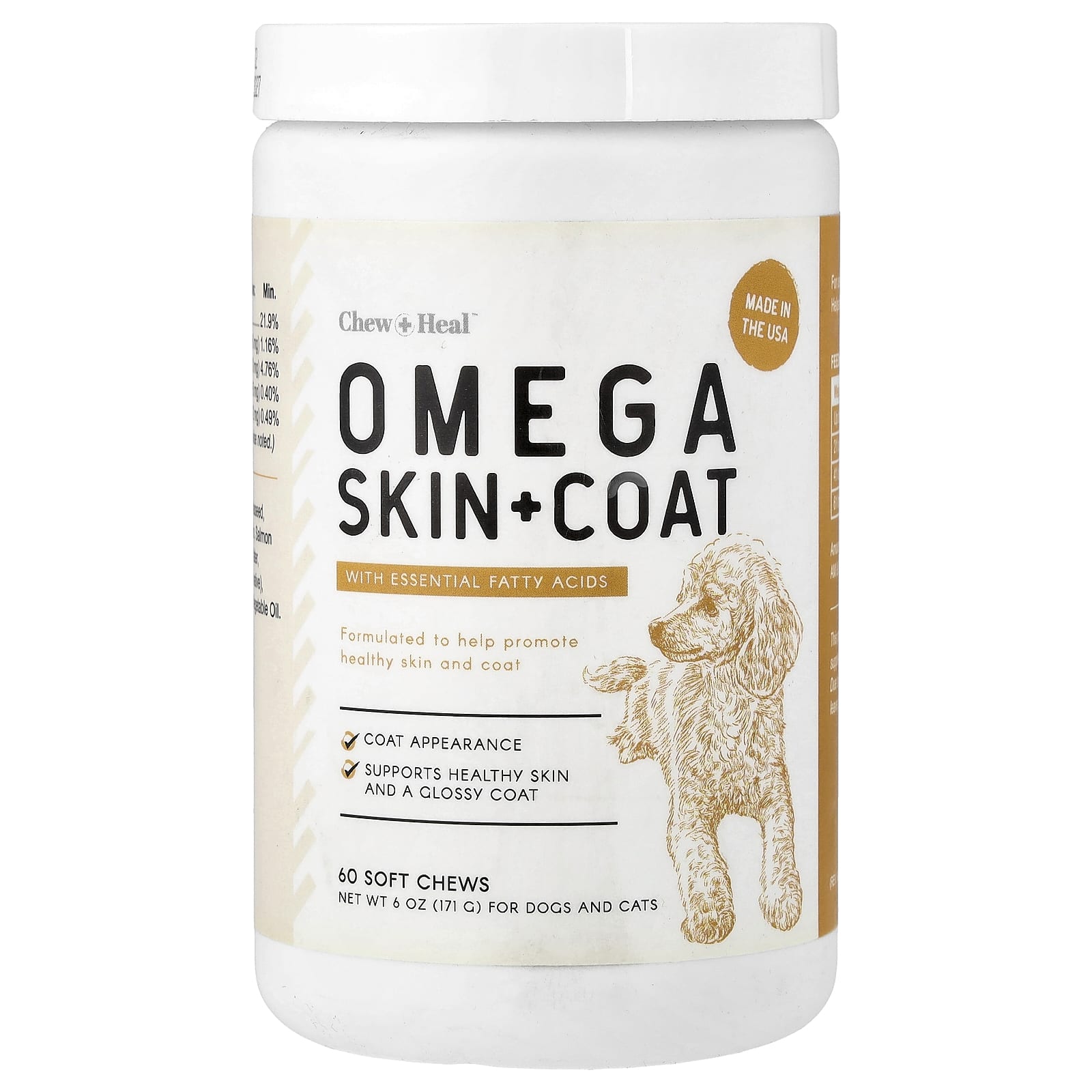 Omega Skin & Coat Chews for Dogs & Cats - Healthy Shine & Skin - Image 1