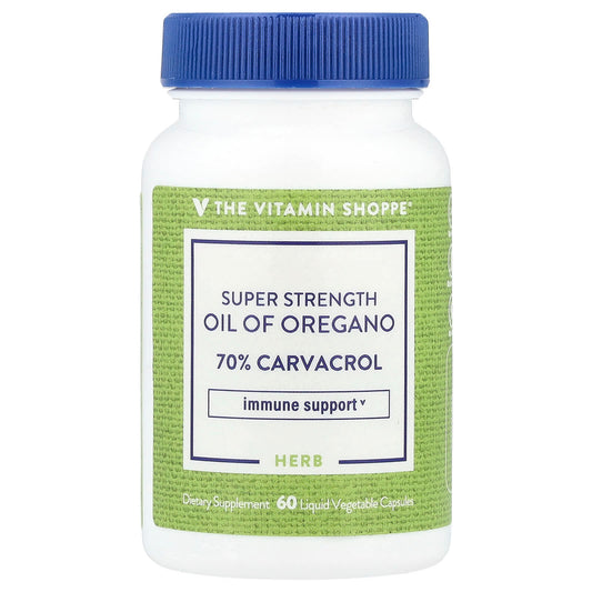 The Vitamin Shoppe, Super Stength Oil of Oregano, 60 Liquid Vegetable Capsules (45 mg per Capsule)