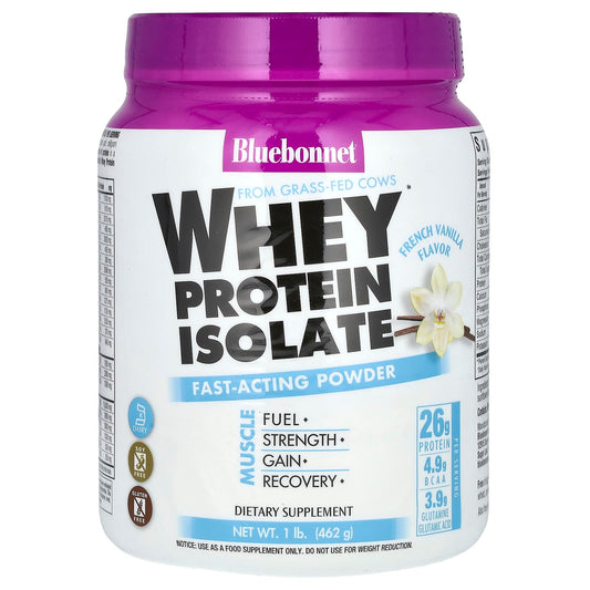 <strong>Bluebonnet Nutrition Whey Protein Isolate</strong> - 1 lb French Vanilla - Image 1