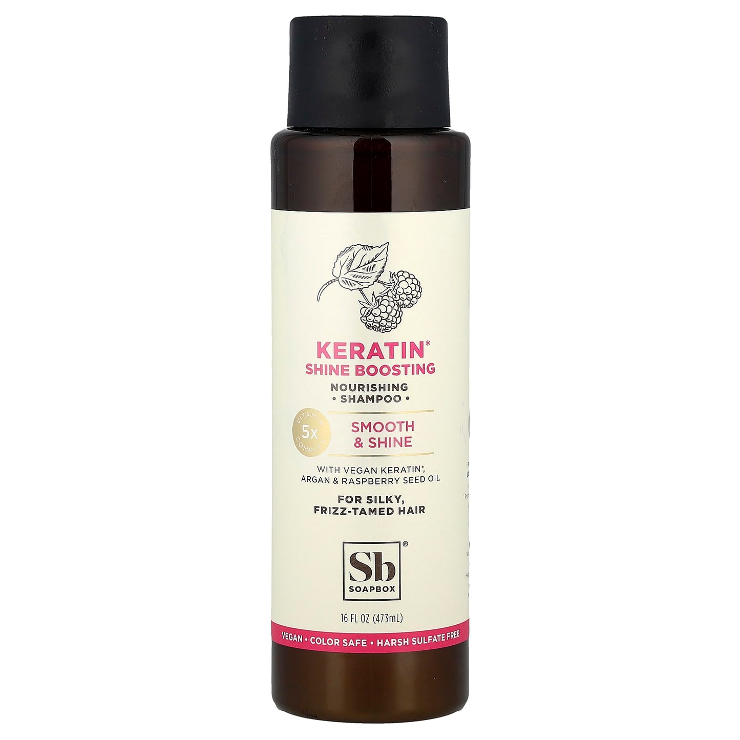 Soapbox, Nourishing Shampoo, Keratin Shine Boosting, For Silky, Frizz-Tamed Hair, 16 fl oz (473 ml) - Image 1