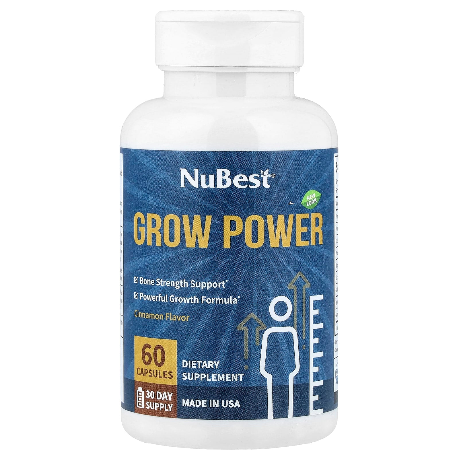 NuBest, Grow Power, Cinnamon, 60 Capsules - Image 1