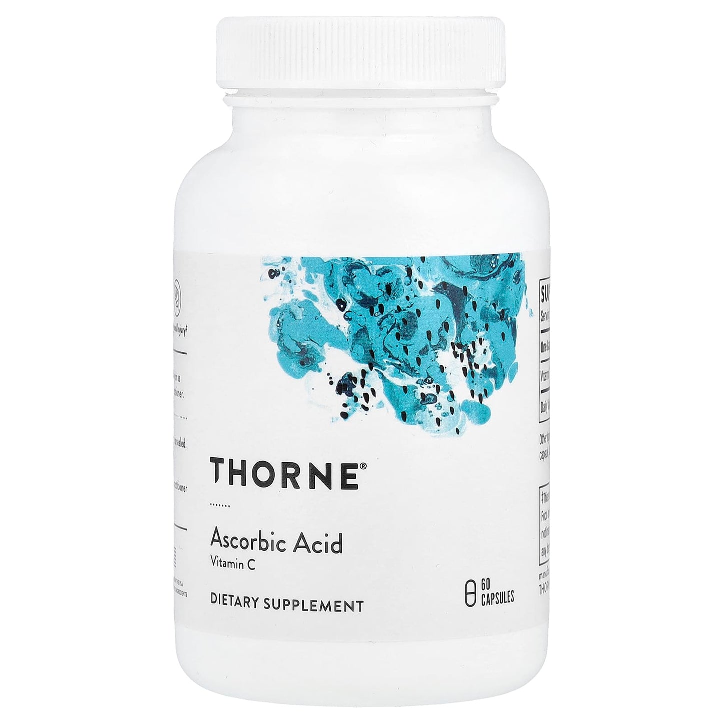 Thorne, Ascorbic Acid, Vitamin C, 60 Capsules (1,000 mg per Capsule) - Image 1