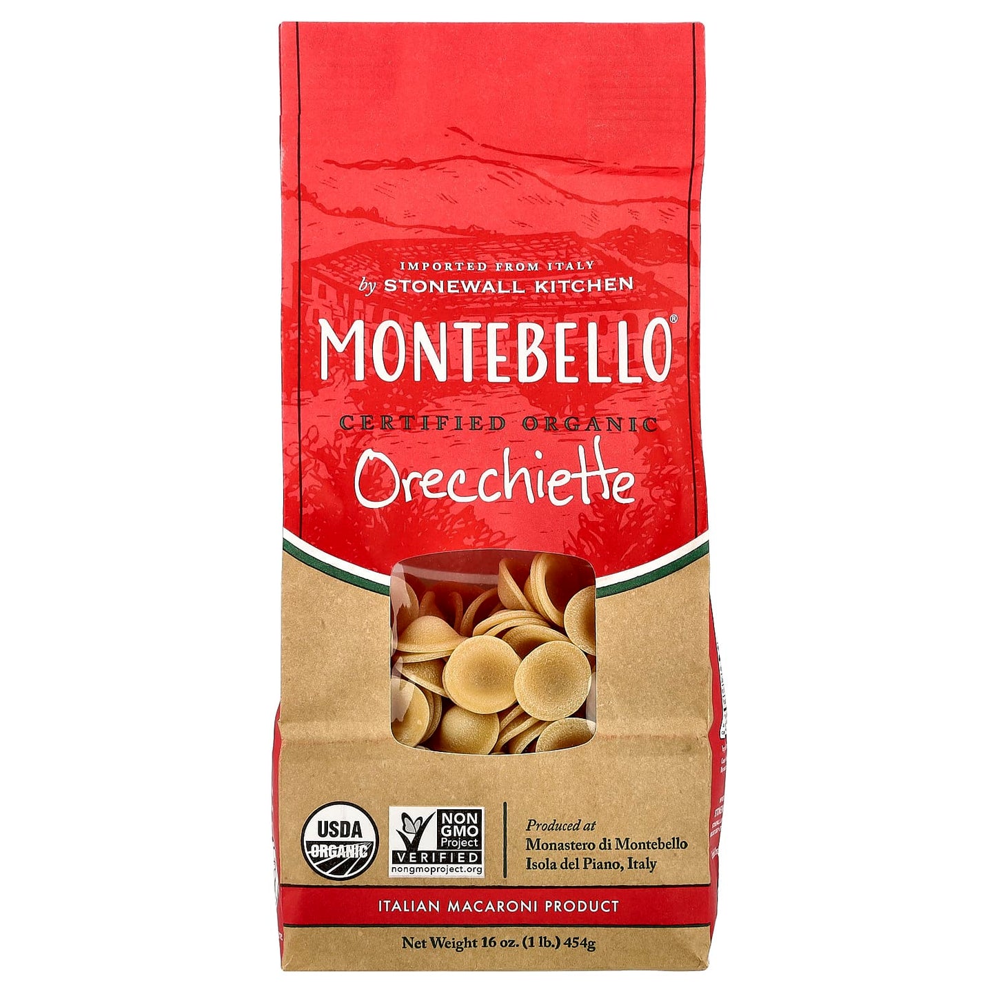 Montebello, Organic Orecchiette, 16 oz (454 g) - Image 1