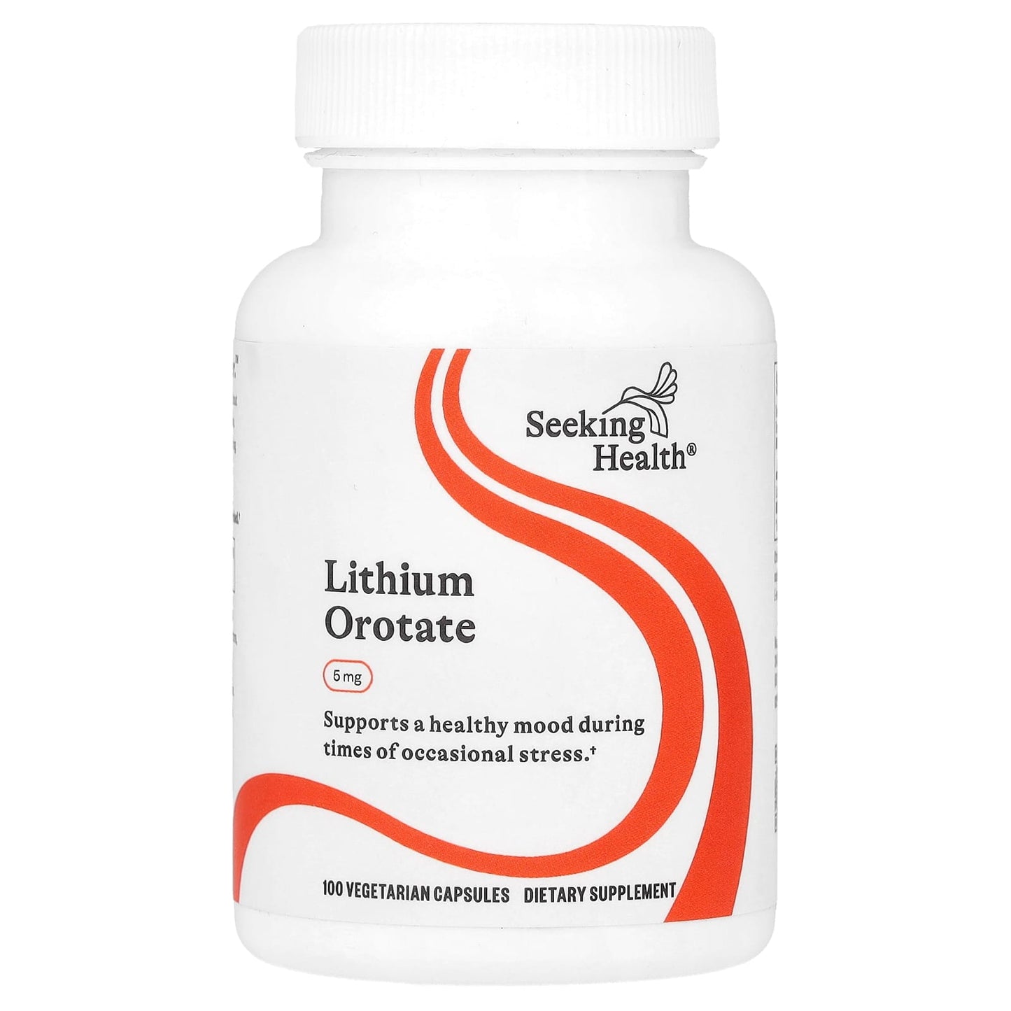 Seeking Health, Lithium Orotate, 5 mg, 100 Vegetarian Capsules - Image 1