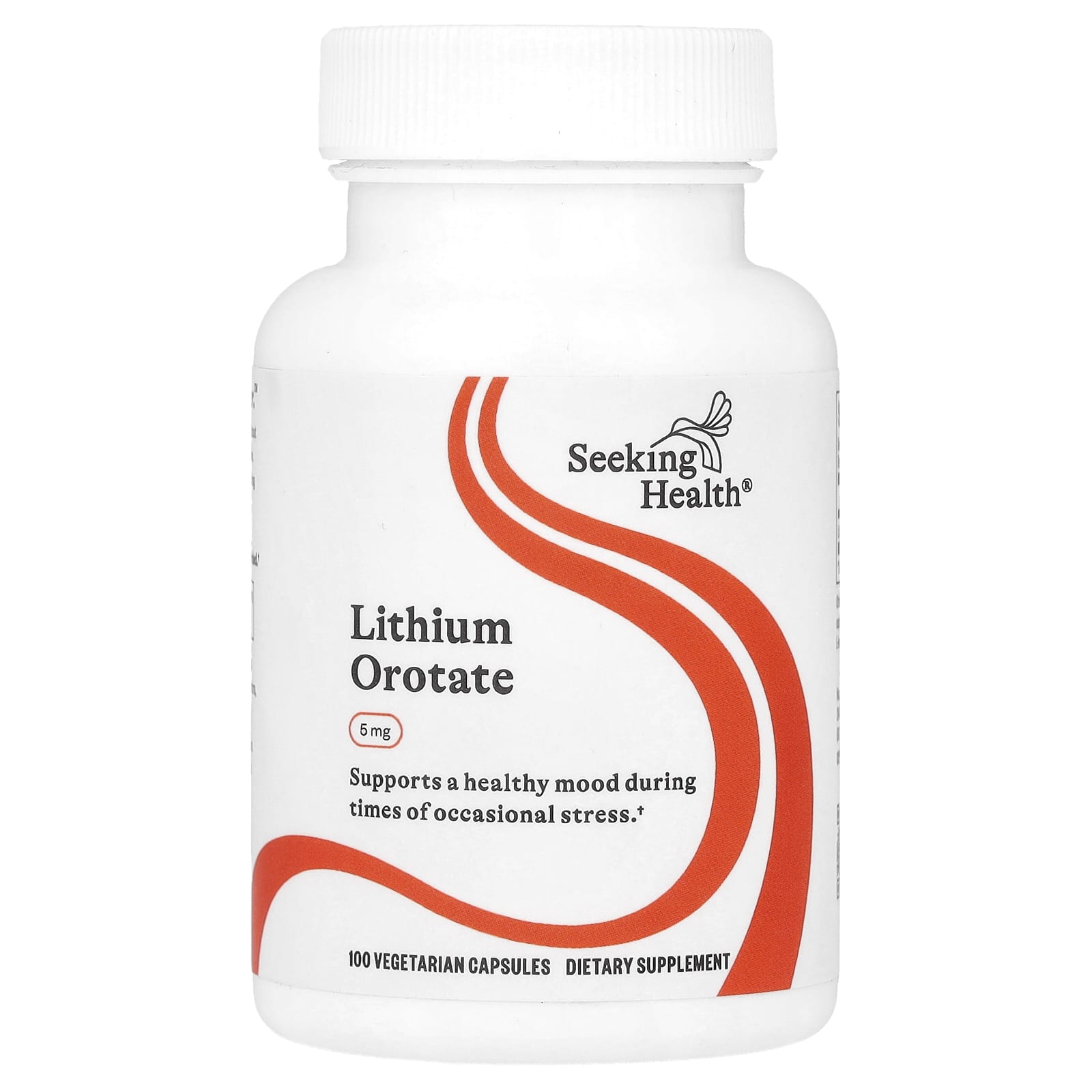 Seeking Health, Lithium Orotate, 5 mg, 100 Vegetarian Capsules - Image 1