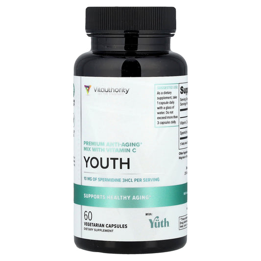 Vitauthority, Youth, Premium Anti-Aging Mix with Vitamin C, 60 Vegetarian Capsules - Image 1