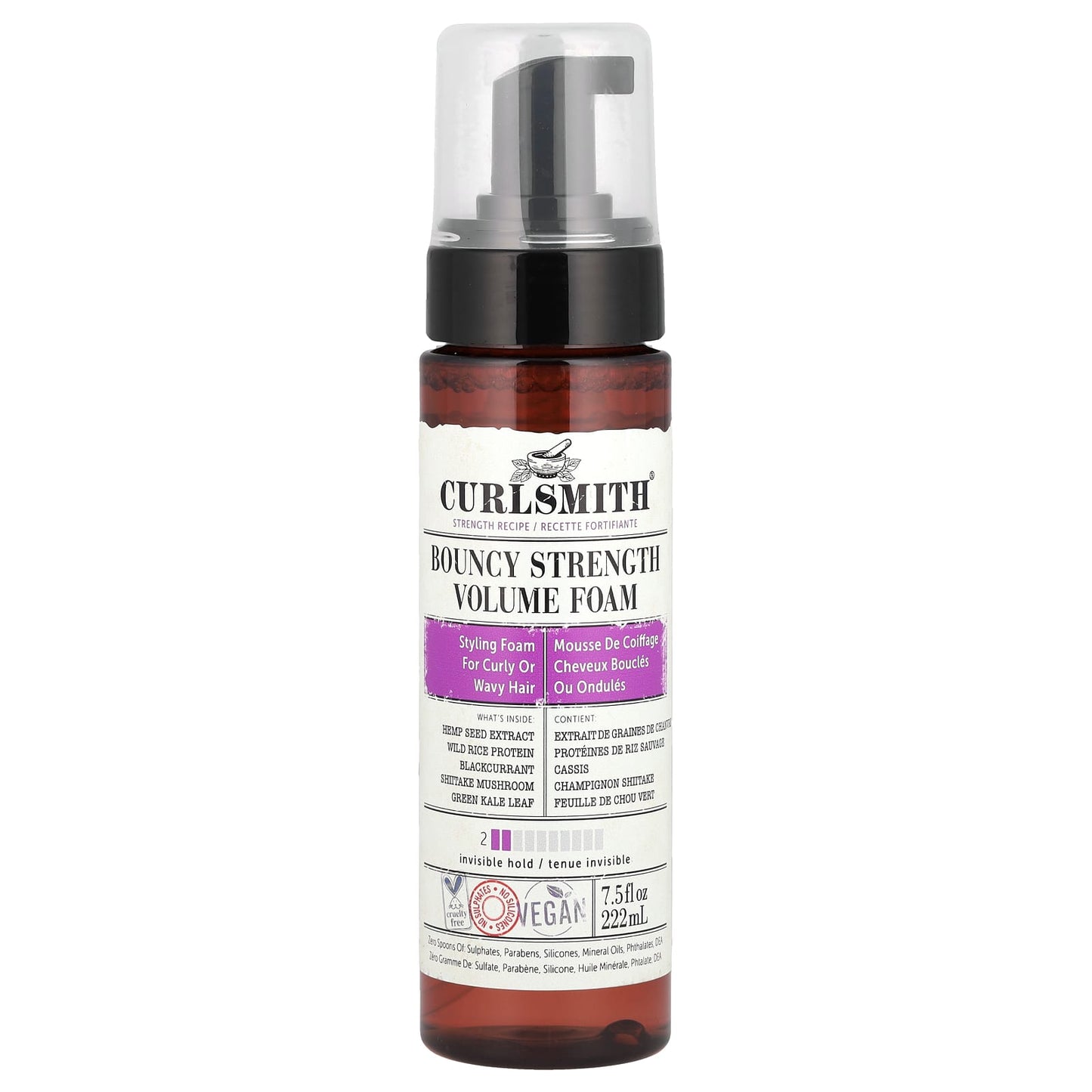 Curlsmith Bouncy Strength Volume Foam for Curly Hair - Cruelty-Free & Vegan - Image 1
