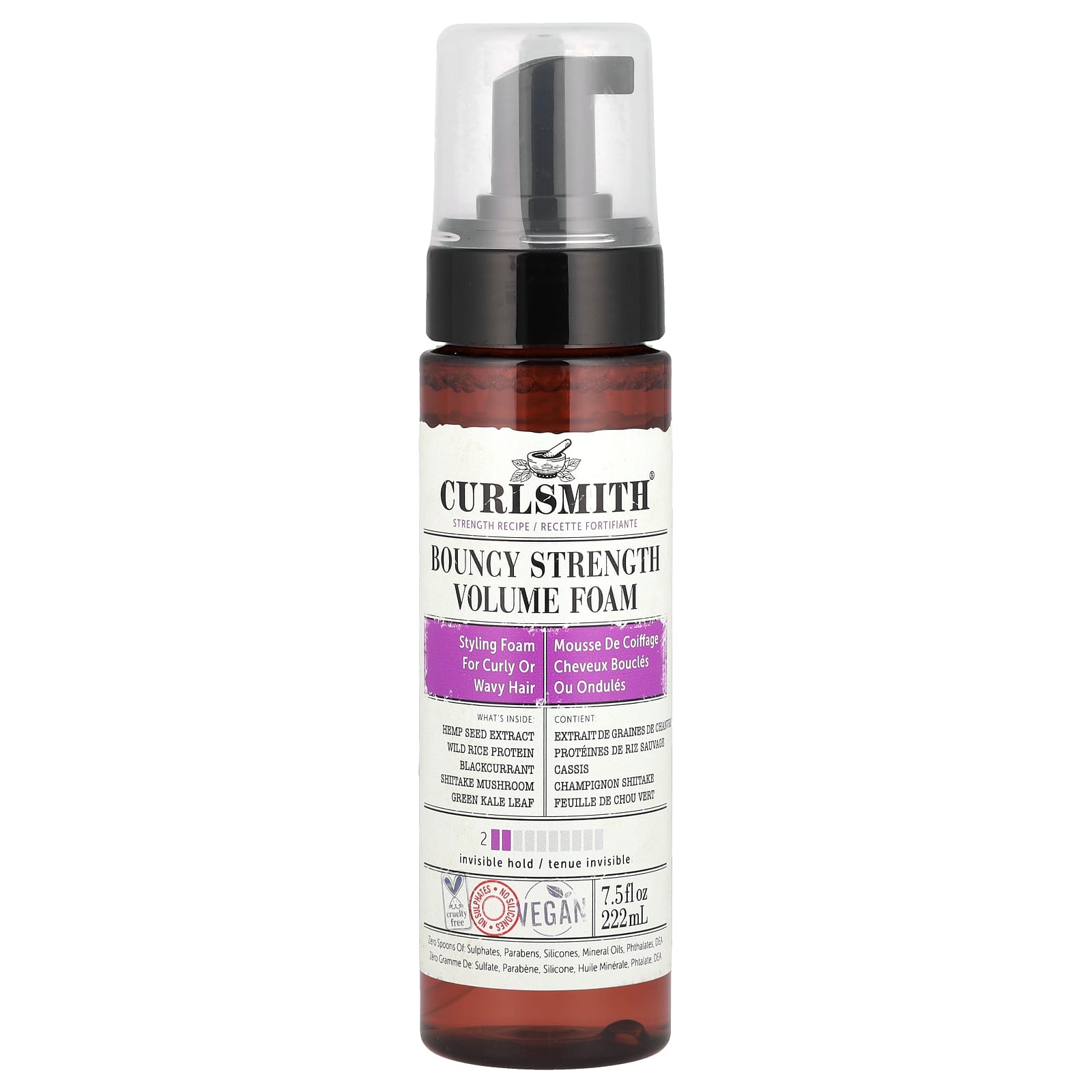 Curlsmith Bouncy Strength Volume Foam for Curly Hair - Cruelty-Free & Vegan - Image 1
