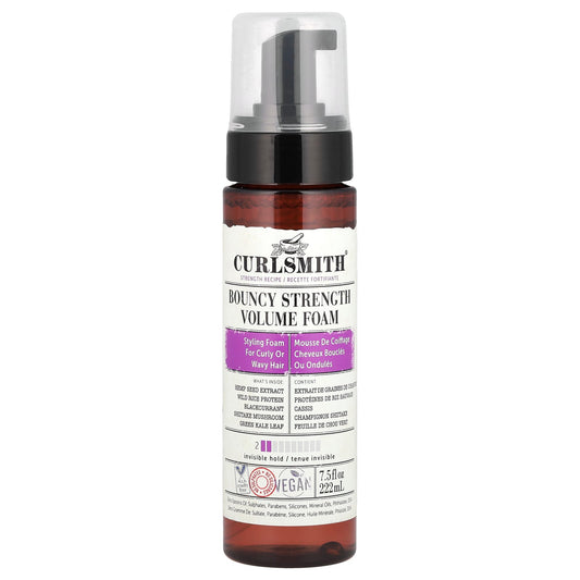 Curlsmith Bouncy Strength Volume Foam for Curly Hair - Cruelty-Free & Vegan - Image 1