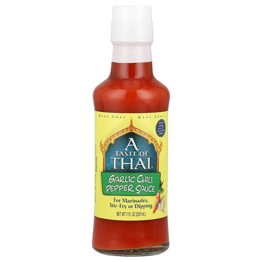 Authentic Thai Garlic Chili Pepper Sauce 7 fl oz - Non GMO & Gluten Free - Image 1