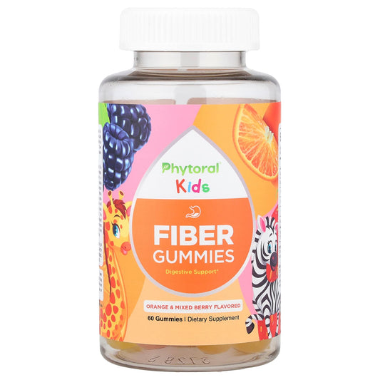 Phytoral, Kids, Fiber Gummies, Orange & Mixed Berry, 60 Gummies - Image 1