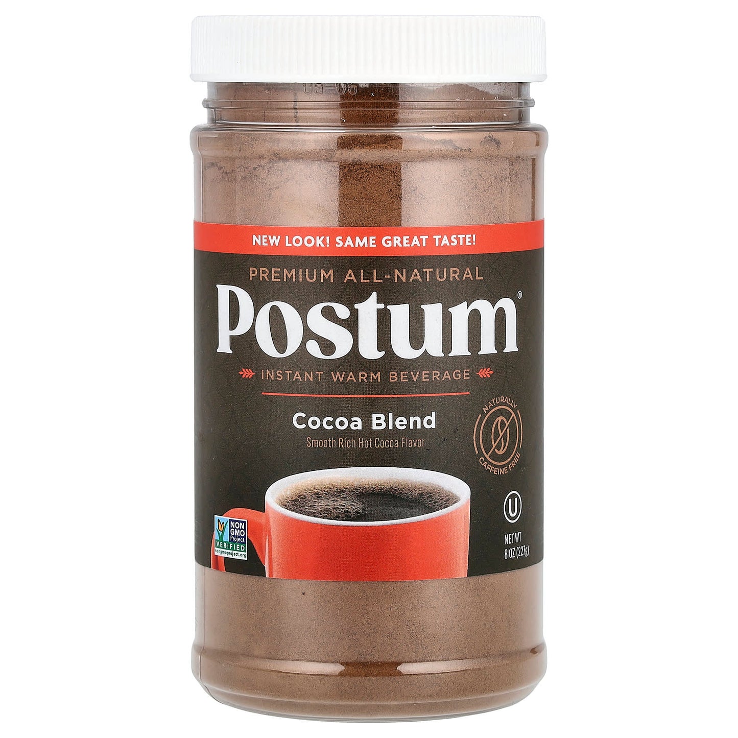 Postum, Instant Warm Beverage, Cocoa Blend, Caffeine Free, 8 oz (227 g) - Image 1
