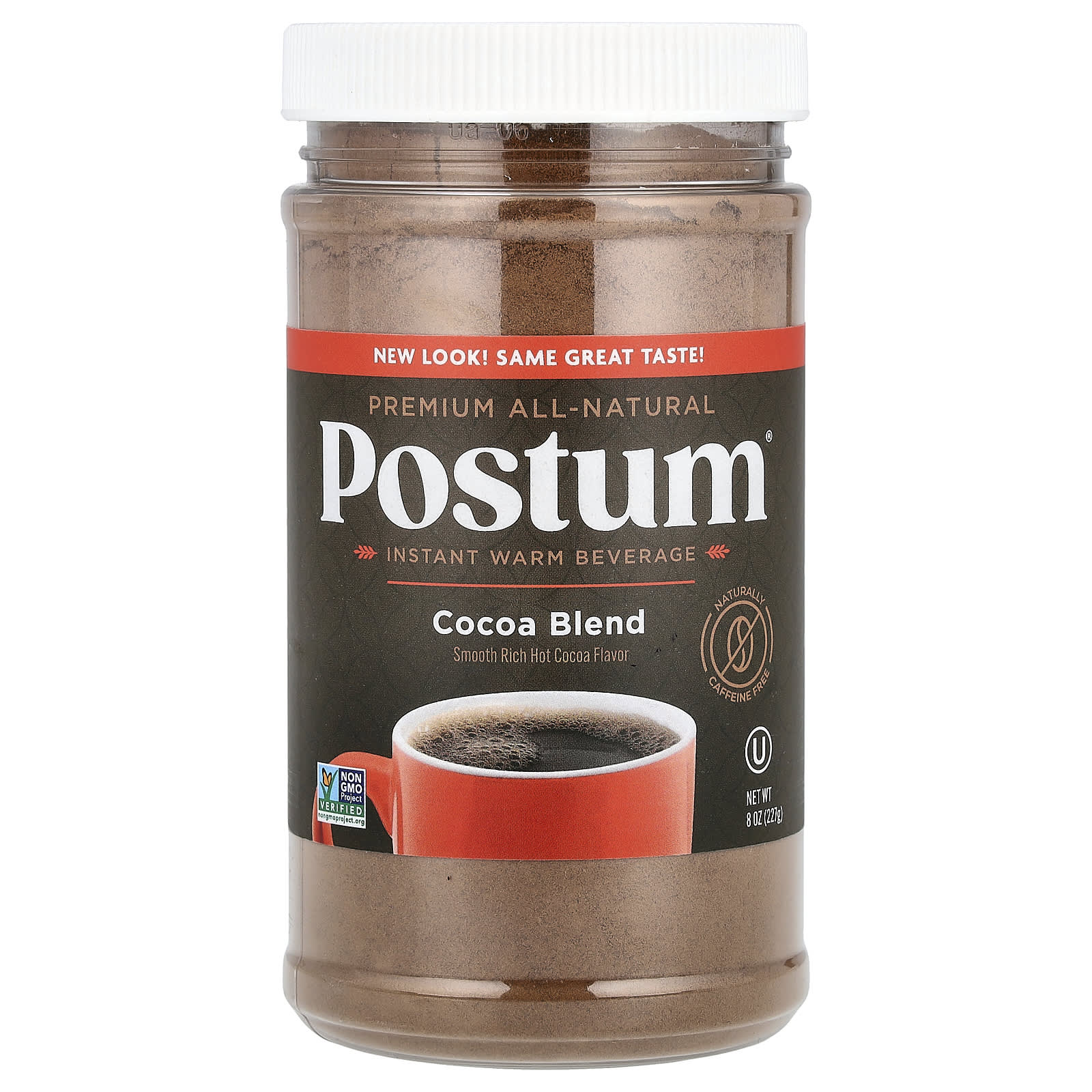Postum, Instant Warm Beverage, Cocoa Blend, Caffeine Free, 8 oz (227 g) - Image 1