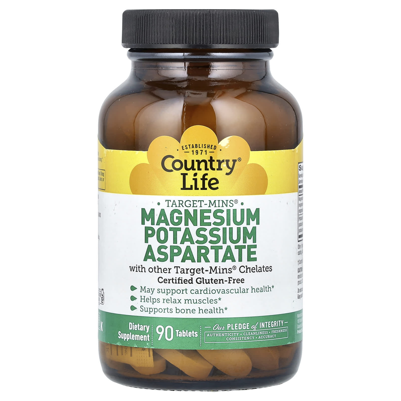 Country Life Magnesium & Potassium Supplements for Heart Health - Image 1