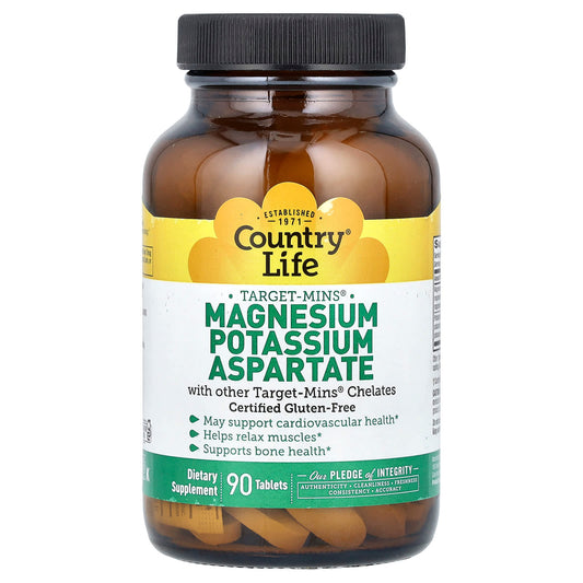 Country Life Magnesium & Potassium Supplements for Heart Health - Image 1