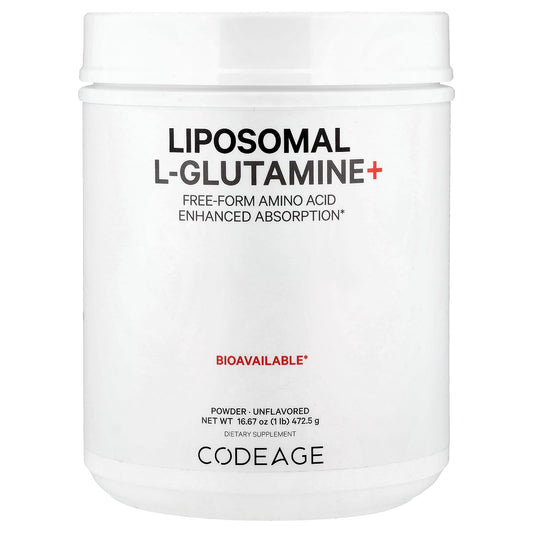 Codeage Liposomal L-Glutamine Powder Supplement, 5000mg, 3-Month Supply - Image 1