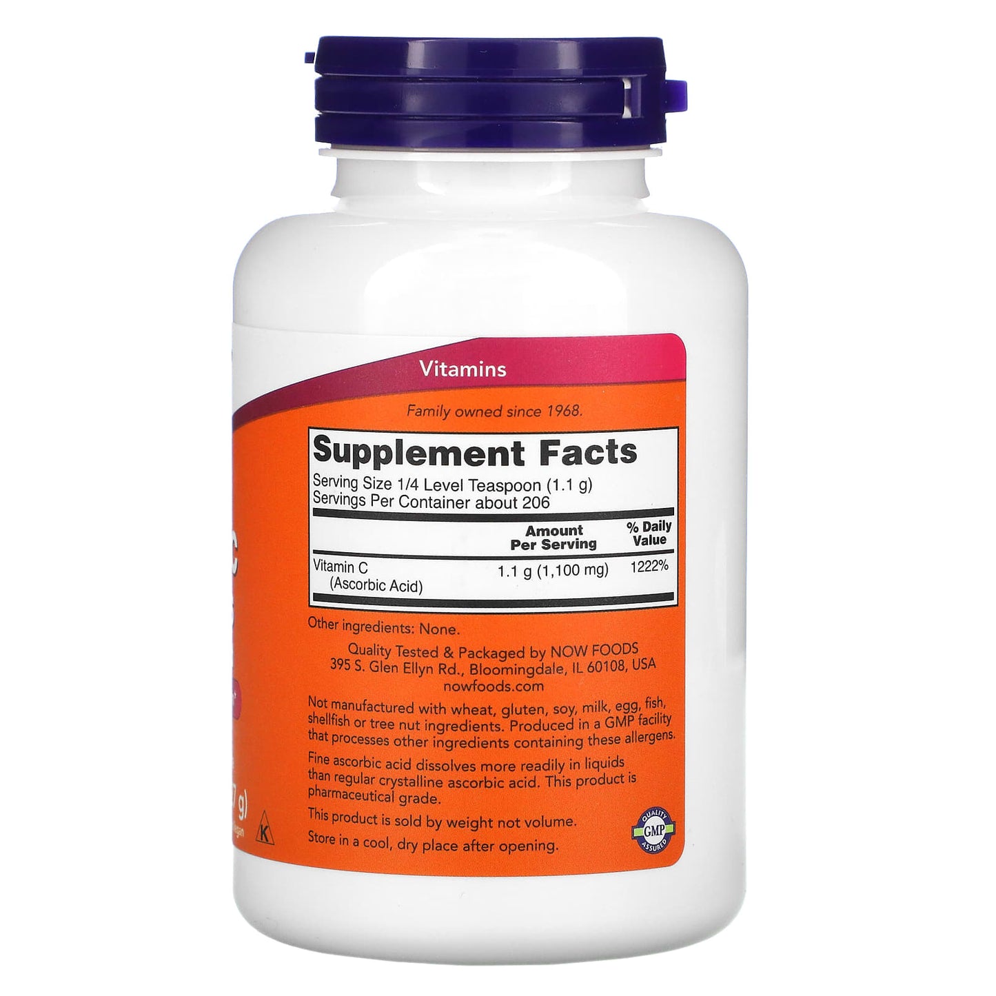 NOW Foods, Vitamin C Crystals, 8 oz (227 g) - Image 2