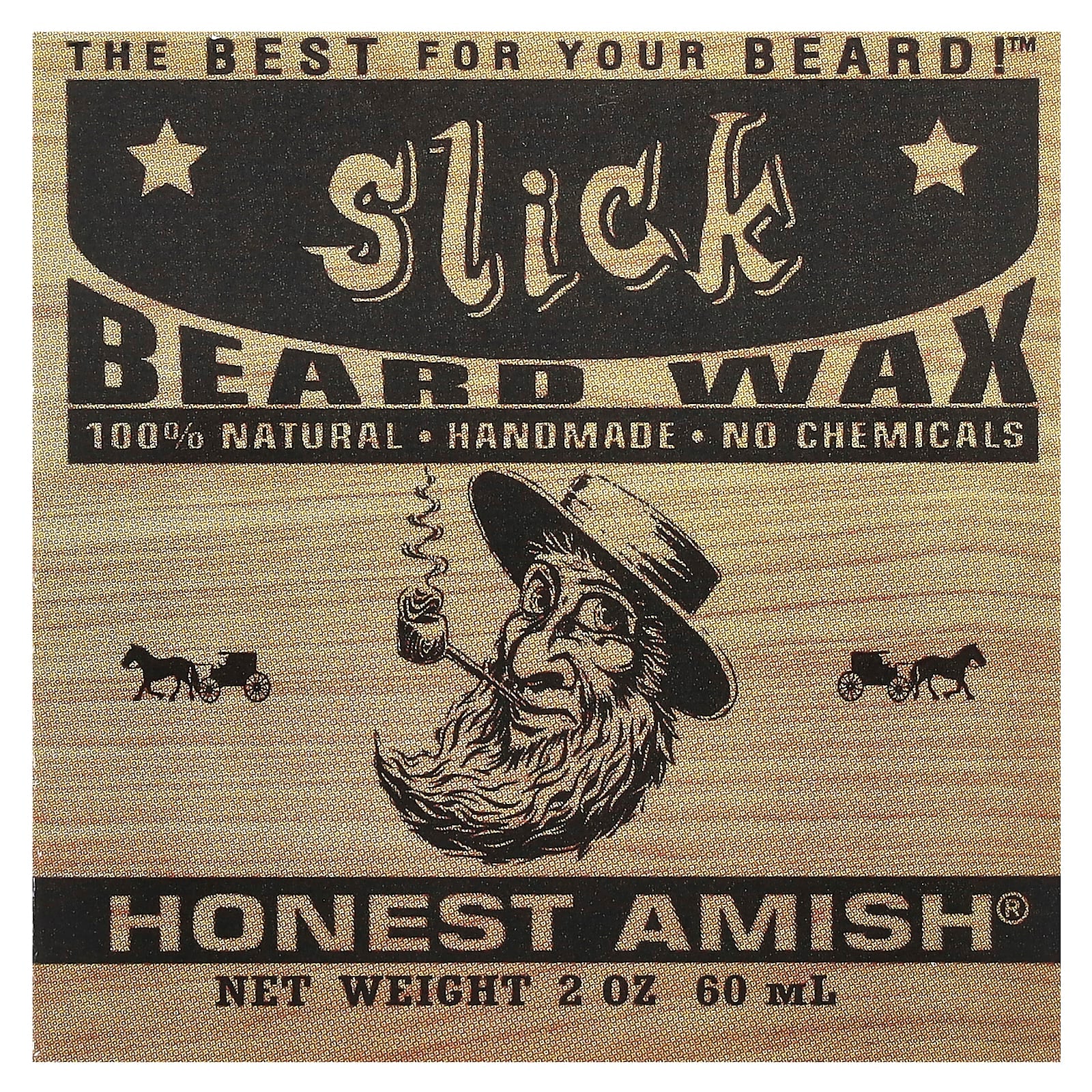 Natural Beard Wax by Honest Amish - 100% Organic & Non-Greasy - Image 2