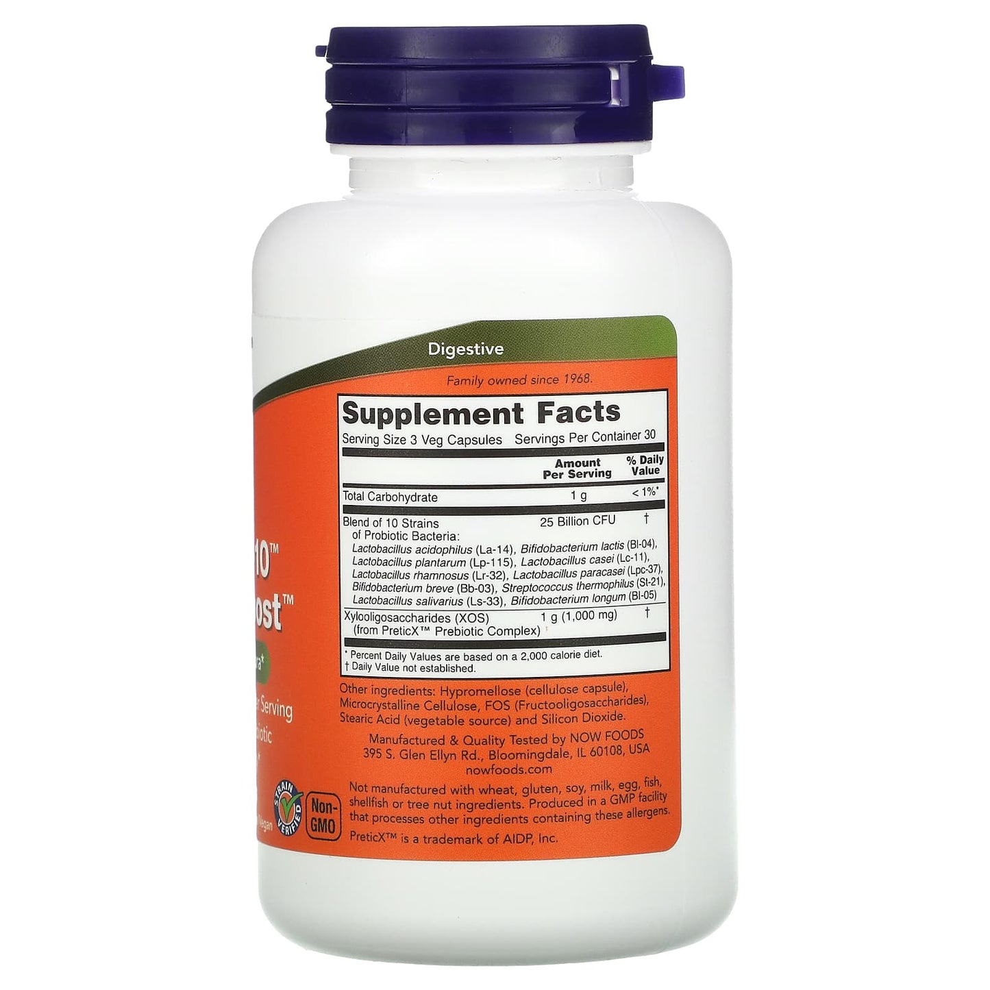 NOW Foods, Probiotic-10 & Bifido Boost, 90 Veg Capsules - Image 2