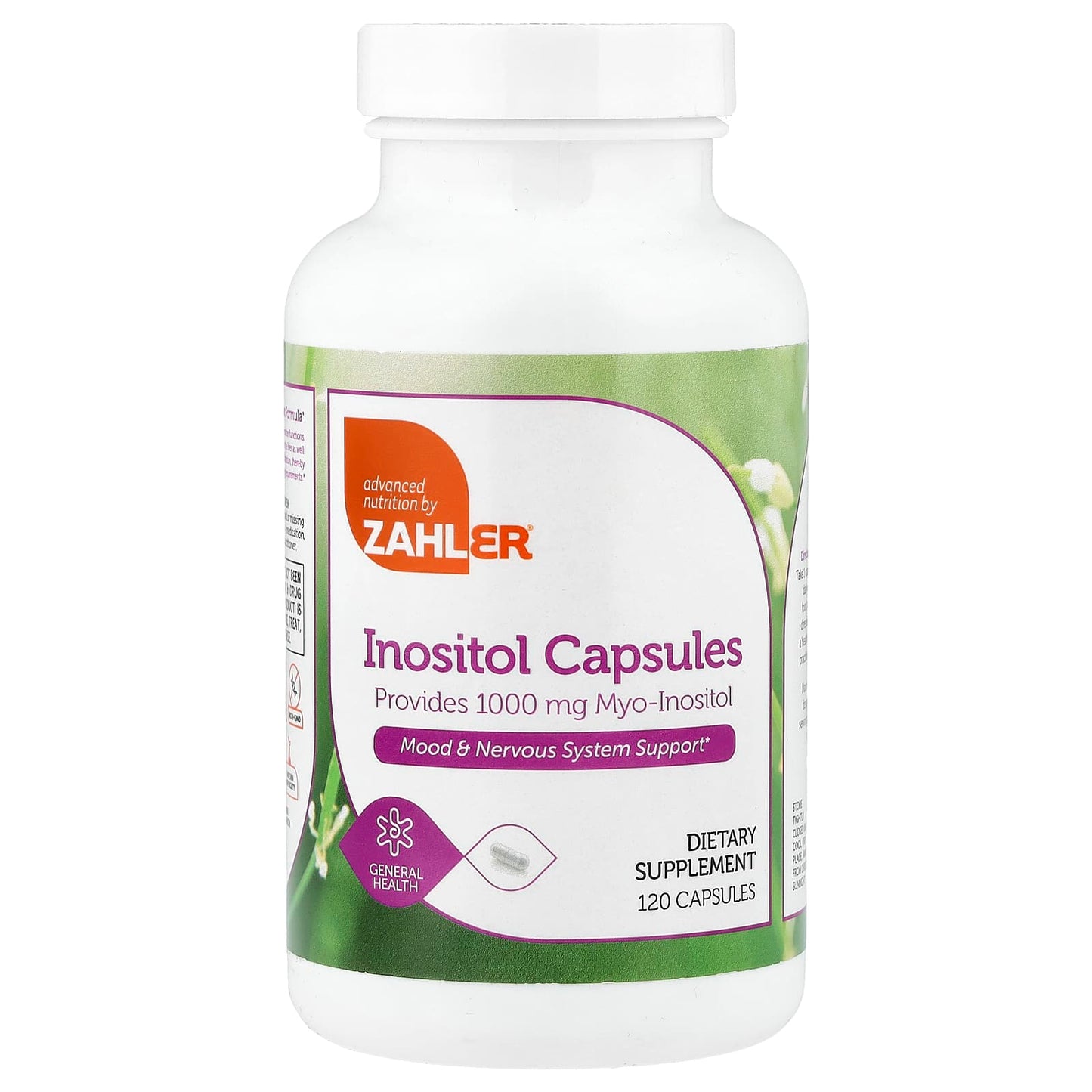 Zahler, Inositol, 1,000 mg , 120 Capsules - Image 1