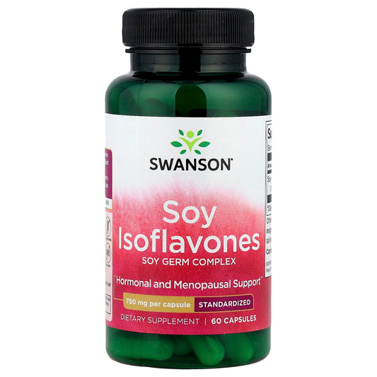 Swanson, Soy Isoflavones, 750 mg, 60 Capsules - Image 1
