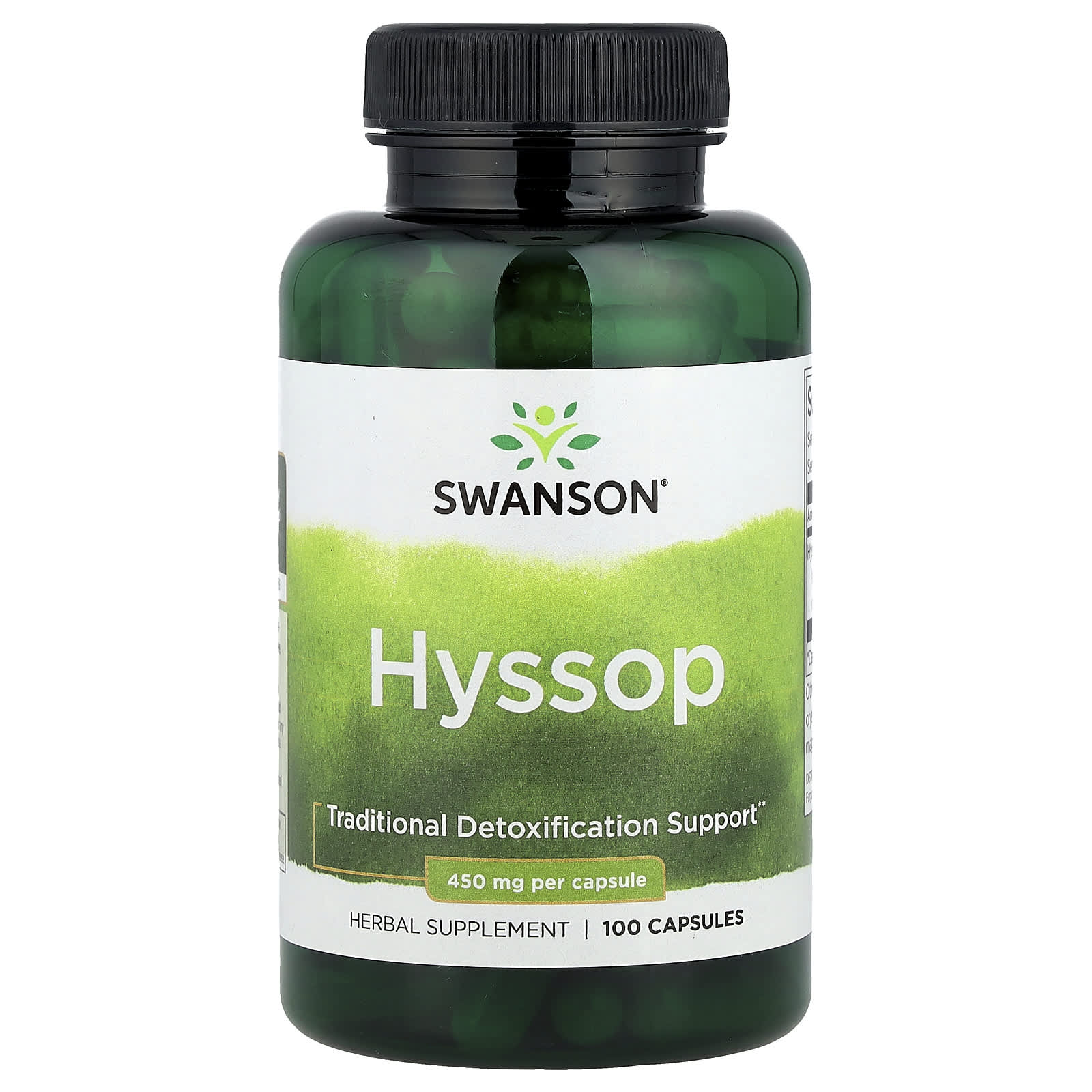 Swanson, Hyssop , 450 mg, 100 Capsules - Image 1