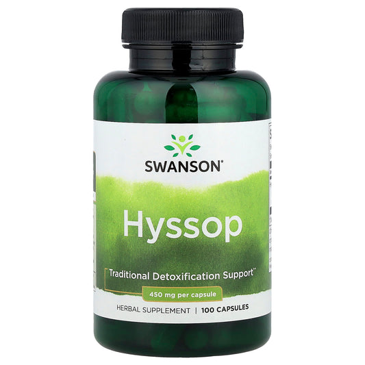Swanson, Hyssop , 450 mg, 100 Capsules - Image 1