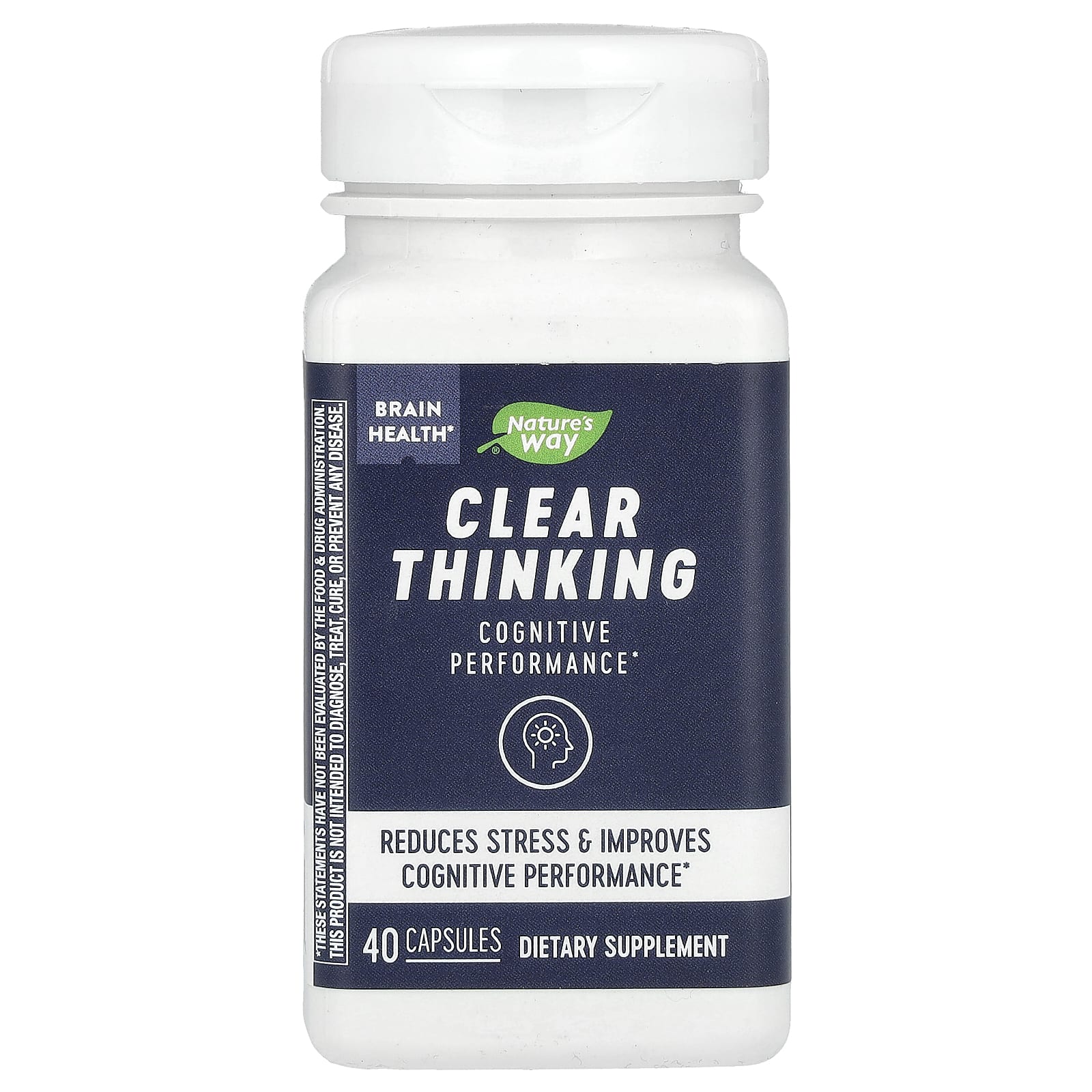 Nature's Way, Brain Health, Clear Thinking, 40 Capsules - Image 1