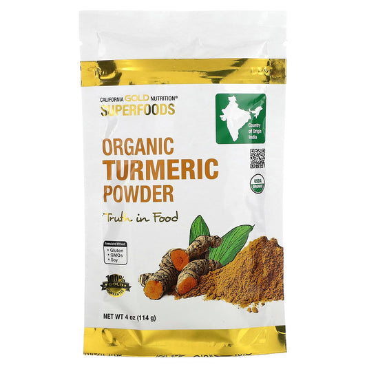 California Gold Nutrition Organic Turmeric Powder 4 oz - Image 1