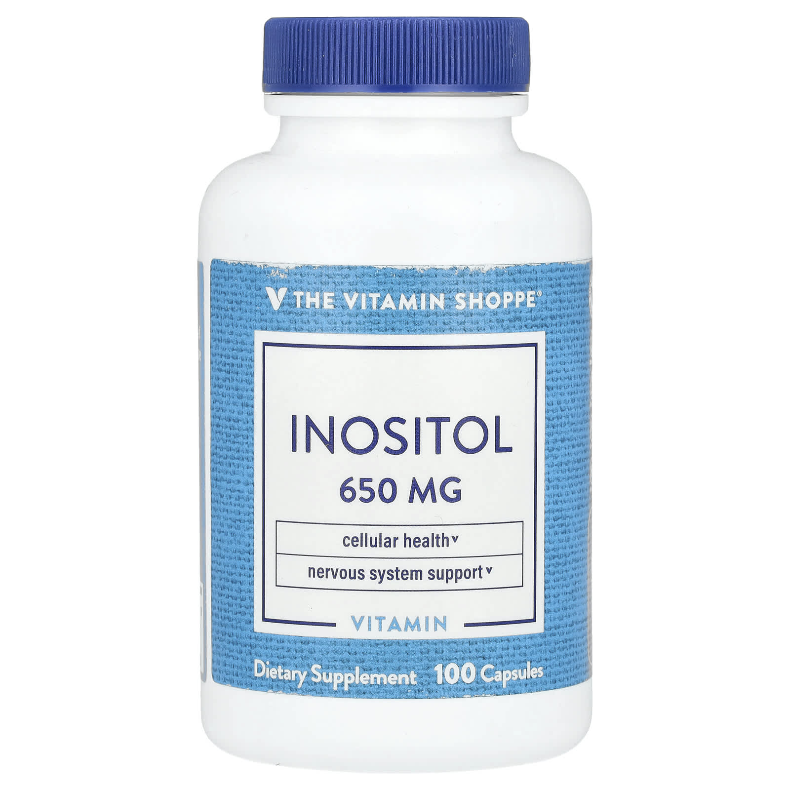 The Vitamin Shoppe, Inositol, 650 mg, 100 Capsules - Image 1