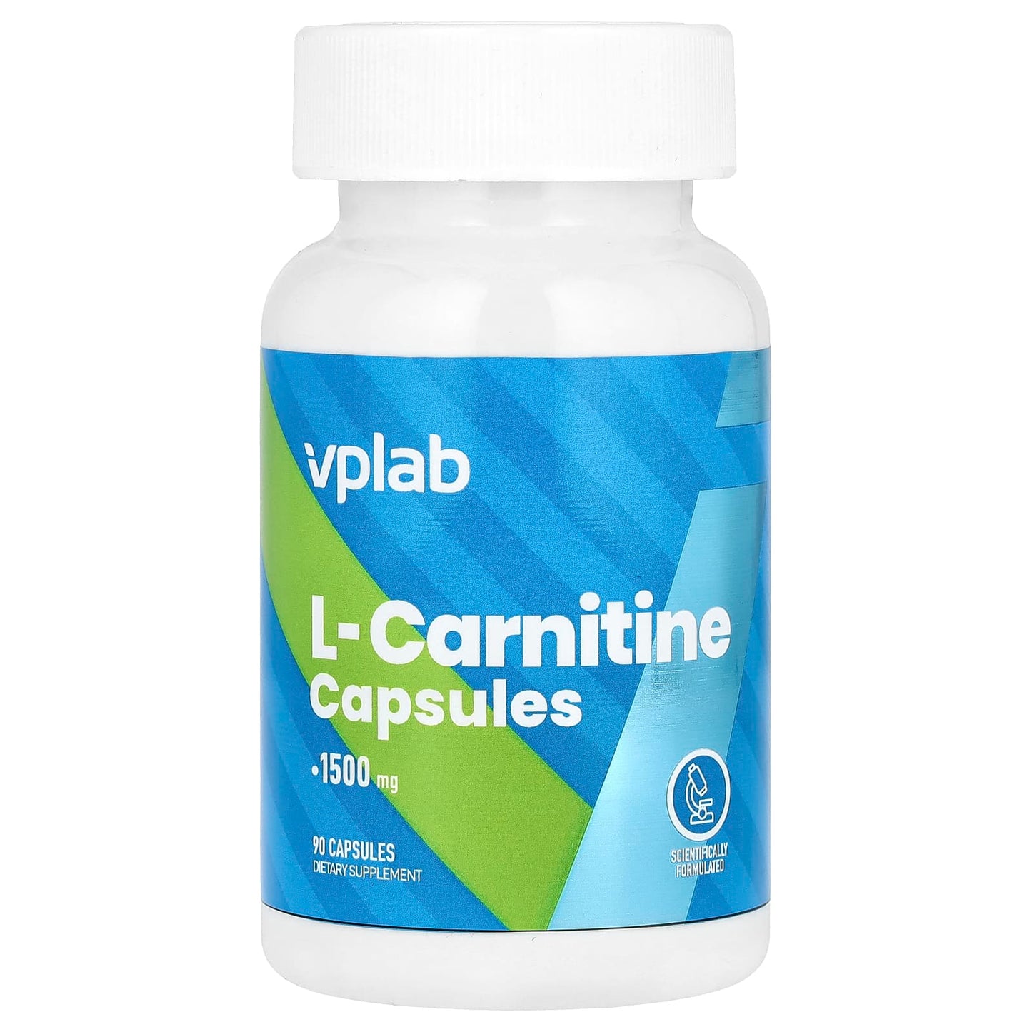 Vplab, L-Carnitine, 90 Capsules (500 mg per Capsule) - Image 1
