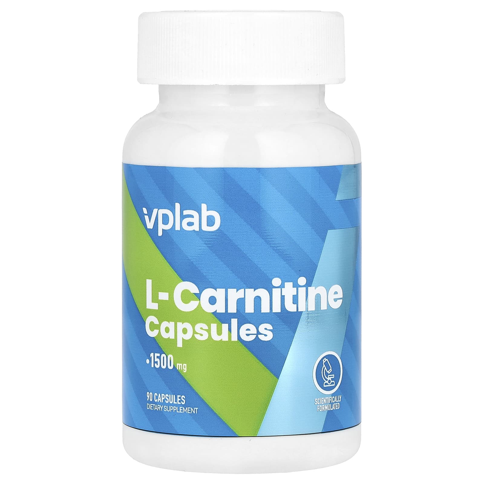 Vplab, L-Carnitine, 90 Capsules (500 mg per Capsule) - Image 1