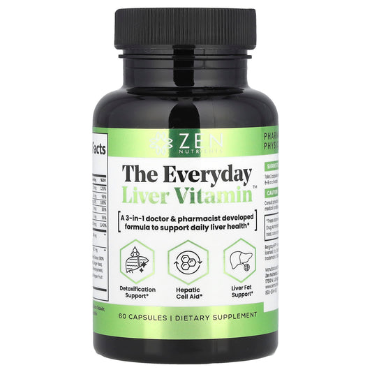 Zen Nutrients, The Everyday Liver Vitamin™, 60 Capsules - Image 1