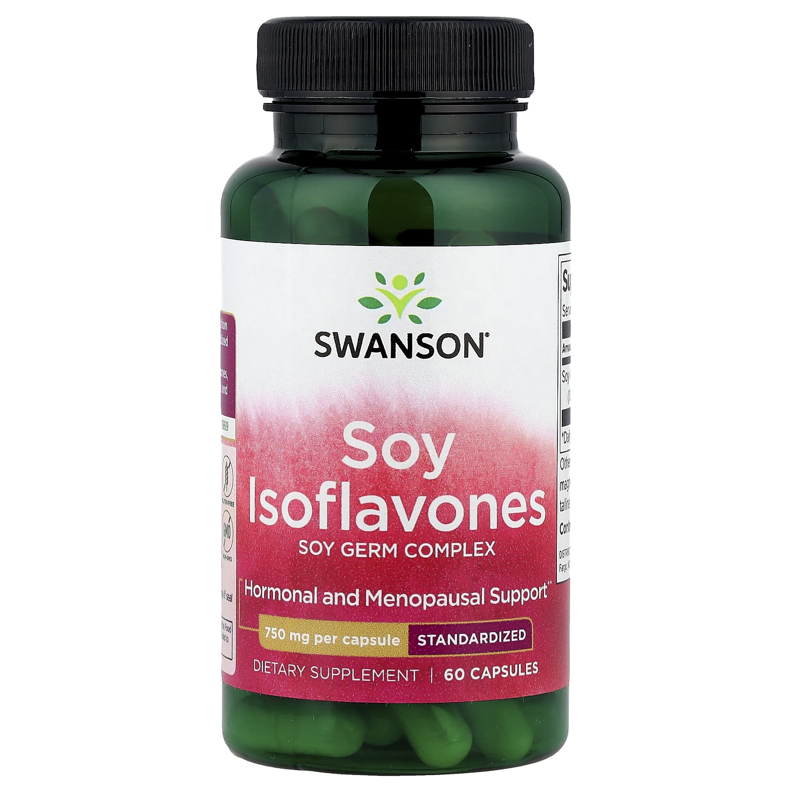 Swanson, Soy Isoflavones, 750 mg, 60 Capsules - Image 1