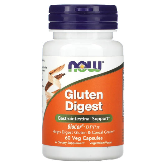 NOW Foods, Gluten Digest, 60 Veg Capsules - Image 1